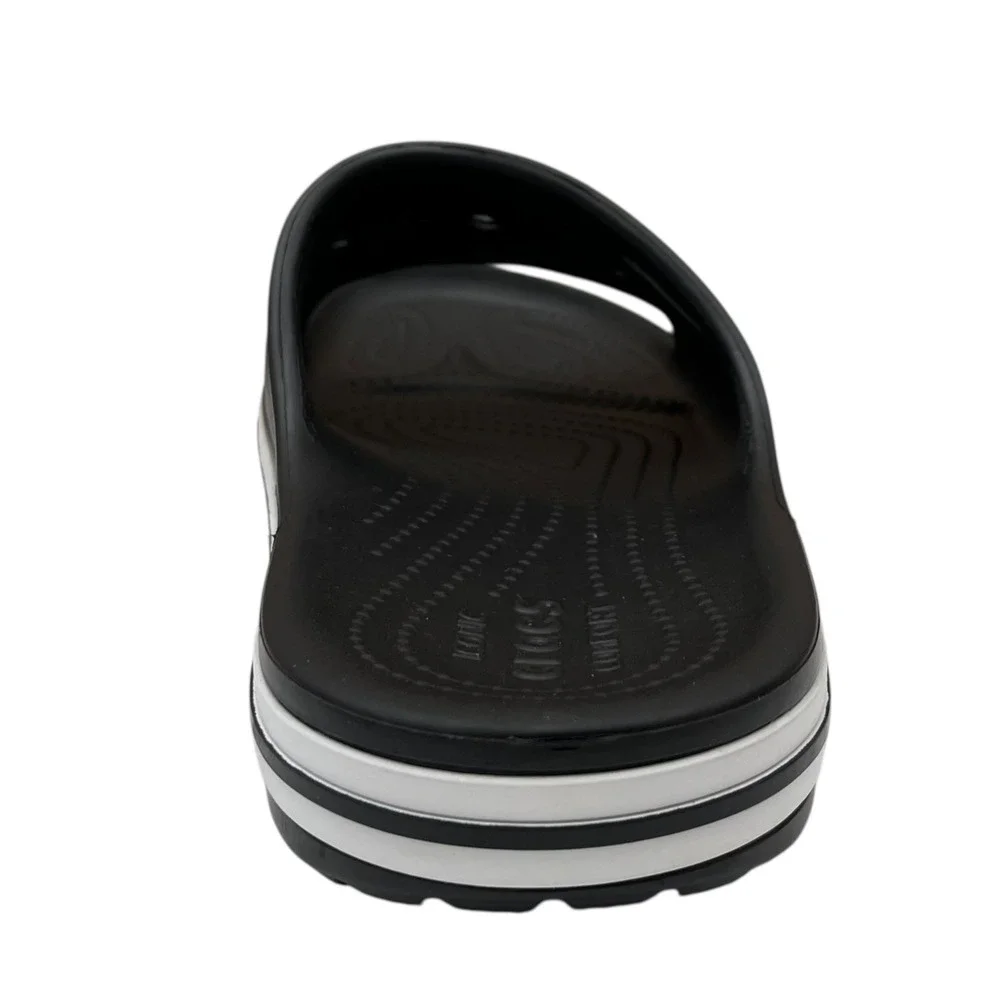 Crocs Bayaband Mens Slide Sandals Size 11 Black White Water Friendly Lightweight
